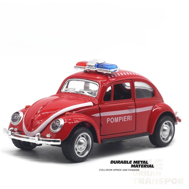 

Полицейская машина Beetle, пожарная машина, регенеративная модель автомобиля, детская игрушка, подарок на день рождения