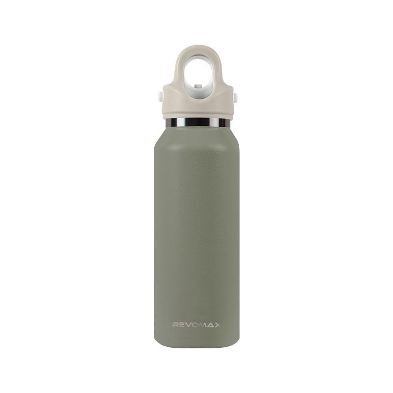 REVOMAX Threadless Insulated Sports Bottle with One-Handed Open Lid
