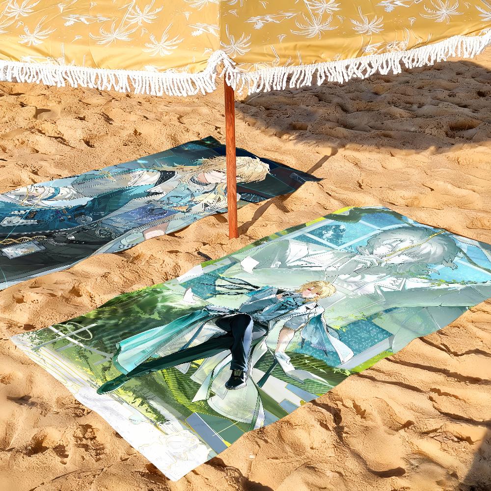 Wuthering Waves Luuk Herssen Towel Soft Pool Gift For Travel Gym Shower Camping Quick Dry Sports Large Beach Towels