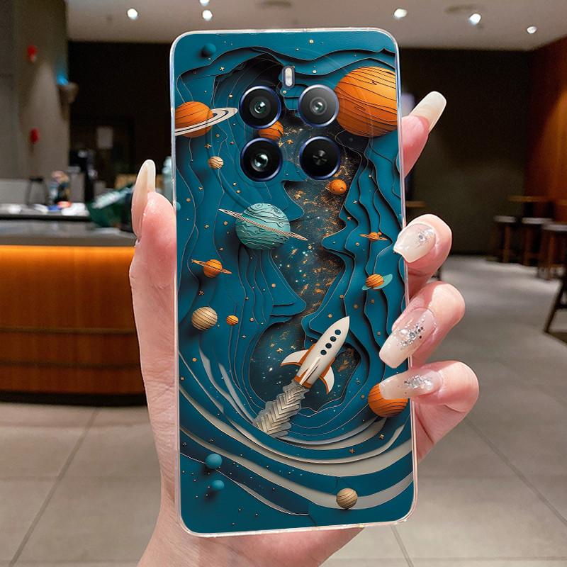 Case For Realme 12 Pro Plus 5G Pretty Flowers Butterfly Clear Soft Silicone TPU Cover For Realme12ProPlus 12 Pro Plus 5G Fundas