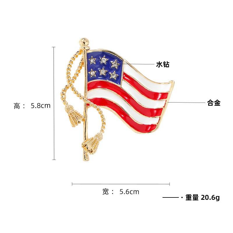 2025 neue Unabhängigkeitstag-Flaggen-Brosche, heiß verkaufende amerikanische Wahl-Korsage, Modetrend Bekleidungszubehör