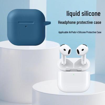 Capa Protetora Macia de Silicone para AirPods 4 - Capa à Prova de Poeira para Fone de Ouvido Bluetooth Sem Fio