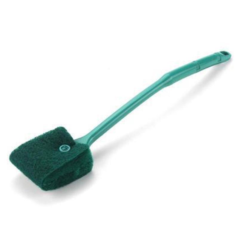

Aquarium Fish for Tank Algaes Cleaning Brush Double-Sided Sponge Non-Slip Handle Cleaner for Glass Aquariums Home Kitche 1 зелений
