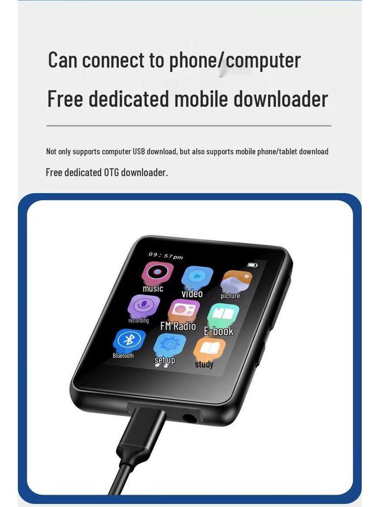 Student Edition Ultra-Thin Touchscreen Bluetooth MP4/MP5 Music Player