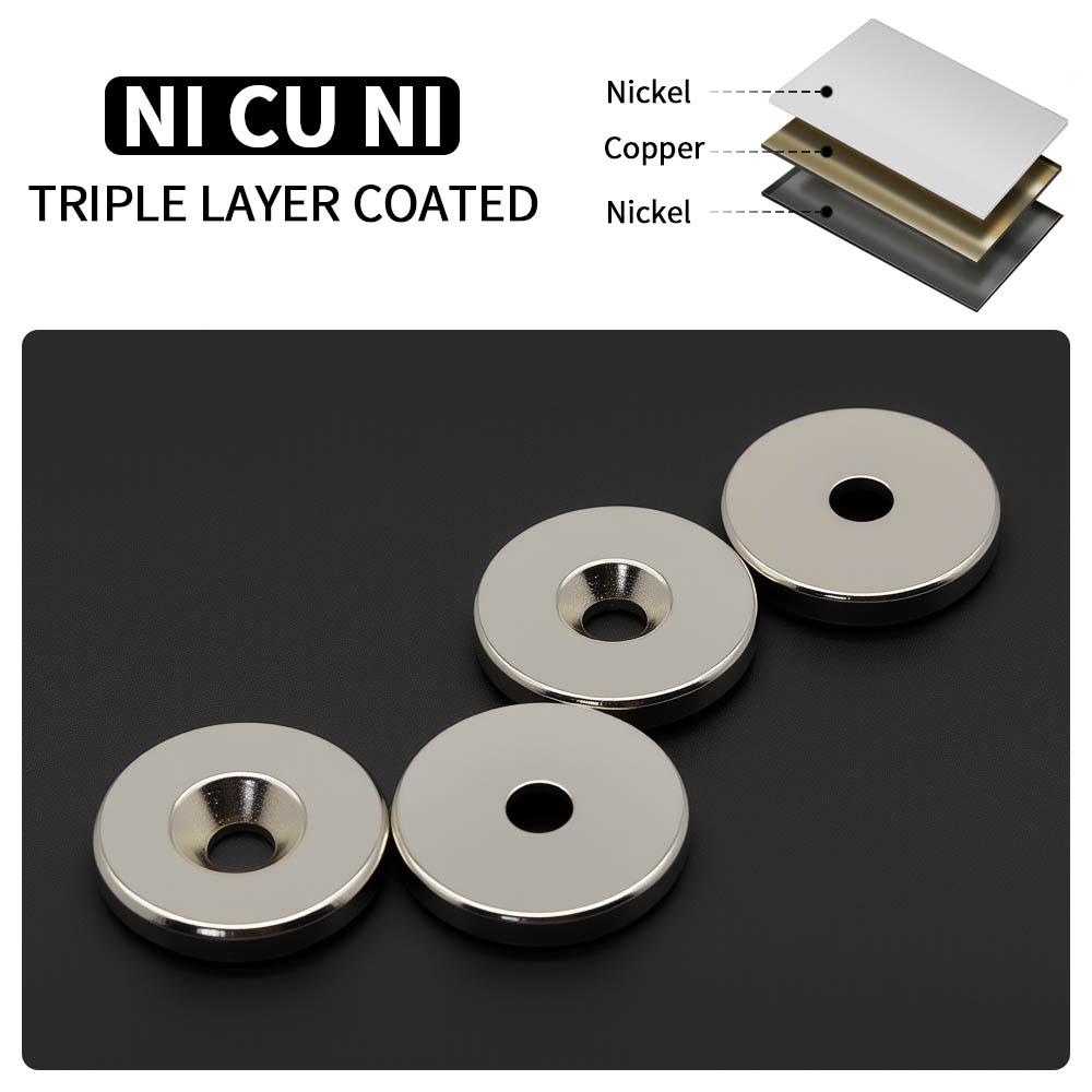 30x5-6mm Powerful Neodymium Magnet with Holes N35 NdfeB Permanent Magnetic Imanes Round Super Strong Fridge Magnets DIY