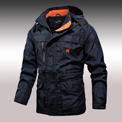 2024 nowa luźna męska kurtka wiatrówka z kapturem