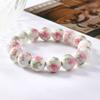Ceramic beaded flower bracelet women's retro medium and high-end sense simple Jingdezhen bracelet.