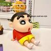 Crayon Shin-chan Desktop Phone Holder Figure - Cartoon Ornament Gift for Lazy Person or Live Streaming