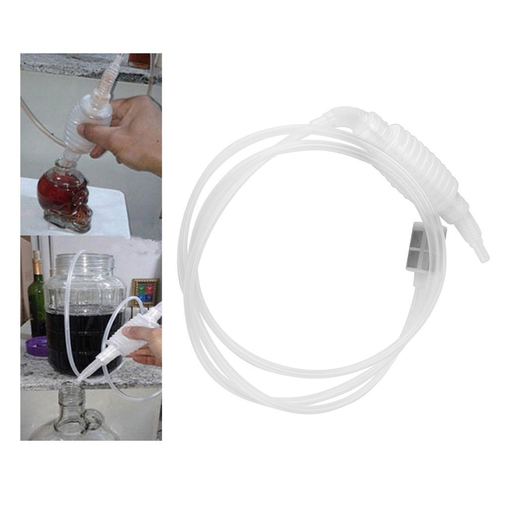 Homebrew Siphon Hose Manual Soft Plastic Syphon Tube Wine Beer Making Brewing Equipment Tool