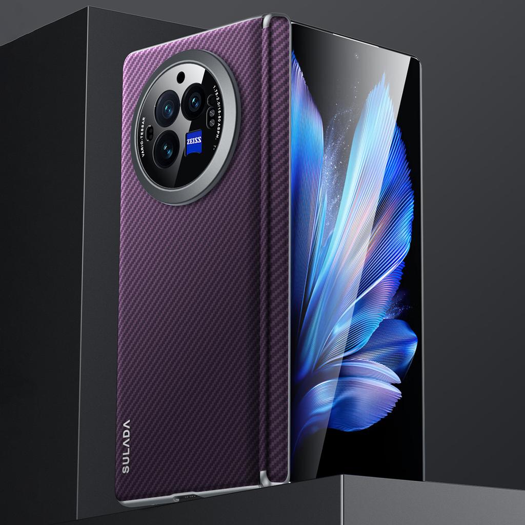 SULADA For vivo X Fold3 Magnetic Case Leather+PC Drop-Proof Shell Supports Wireless Charging