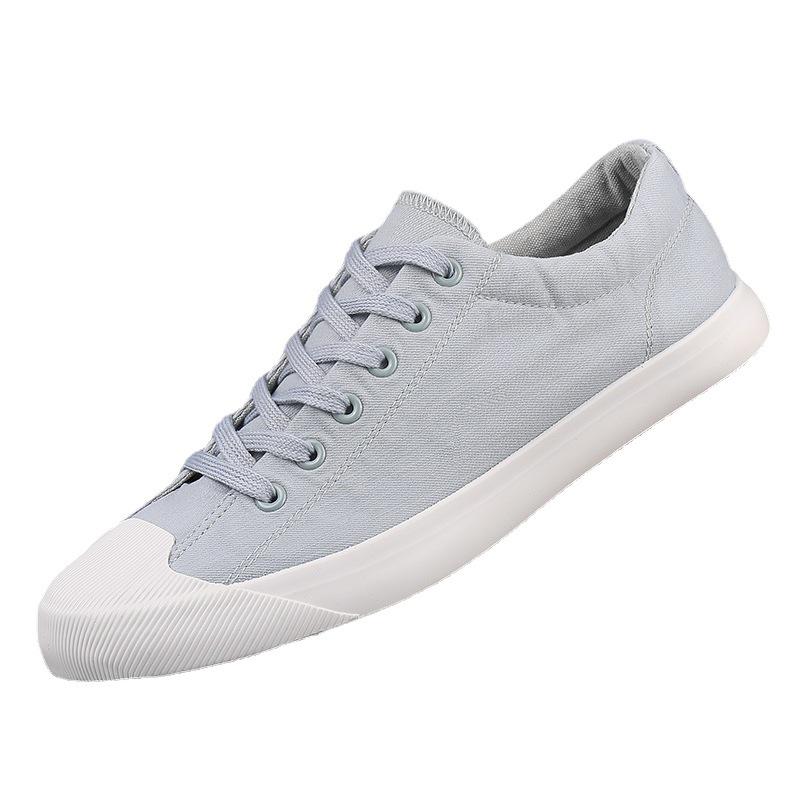 2026 Men's Breathable Lace-up Canvas Shoes - Trendy, Casual, Low-top for Daily Wear