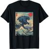 Kaiju Monster Japanese Style Art Great Wave Off Kanagawa T-Shirt