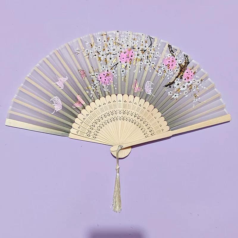 Traditional Folding Fan for Summer, Portable Folding Fan for Hanfu Dance, Qipao Show, New Chinese Style, Portable Gift Bamboo Fan
