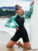 Europese & Amerikaanse Zwempak met Korte Mouwen voor Dames - Sexy Surf Zwemkleding
