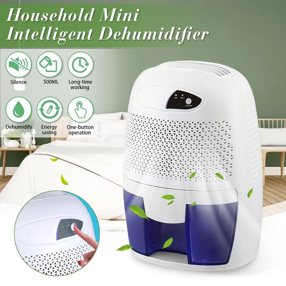 500ML Small Dehumidifier For Home Portable Moisture Absorbing Air Dryer with Auto-off and LED indicator Air Dehumidifier