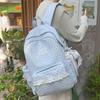 Schoolbag Korean Version Ins Literary Small Fresh Wind Junior High School Student Backpack Girl Schoolbag Versatile Lightweight Travel Backpack