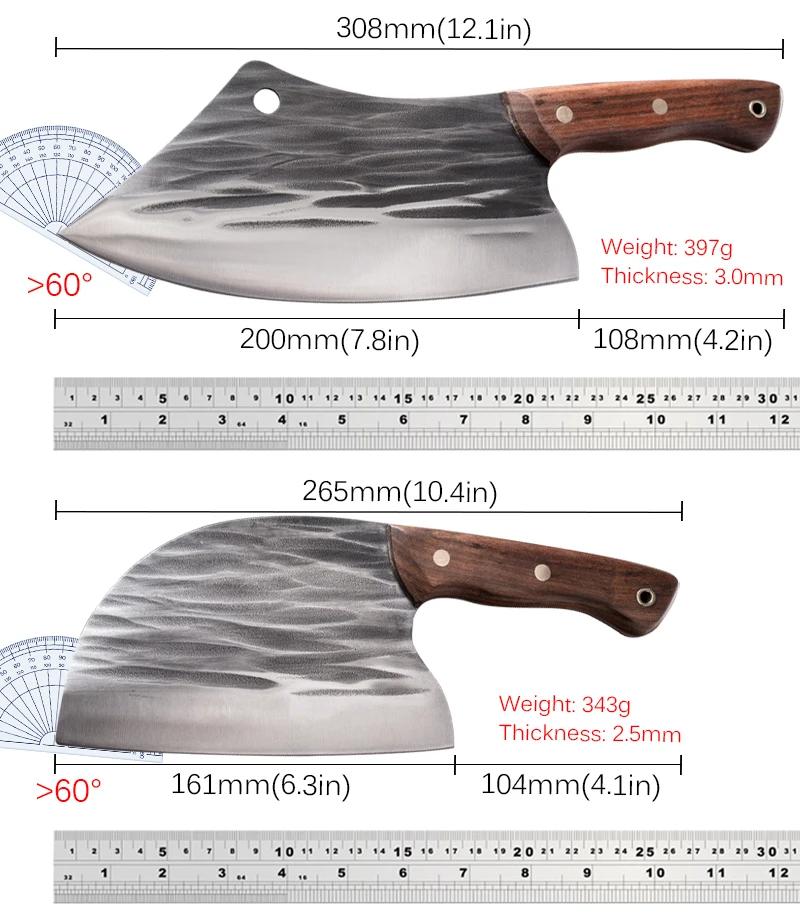 Forged Kitchen Chef Knife Set High Carbon Steel Meat Vegetables Slicing Knives Professional Butcher Chopping Cleaver Knife