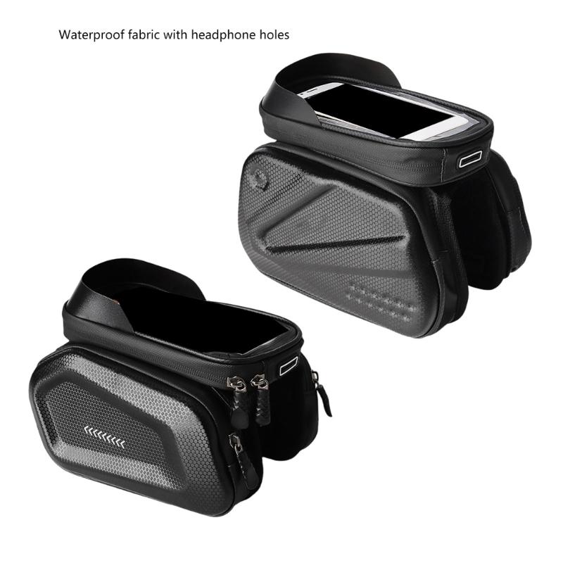 Large Capacity Waterproof Bicycles Front Top Tube Pouches Panniers Phone Mount Holder Handlebars Bag with Touch Screens