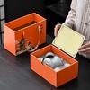 Luxury Ru Kiln Chinese Gongfu Tea Set Ceramic Teapot with Cups Gift Box Home Office Tea Ceremony