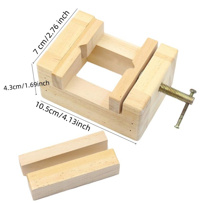 Wooden Flat Engraving Seal Stone Vise Woodworking Carving Engraving Fixing Tools Mini Clamp-on Bench Vise Flat Tongs