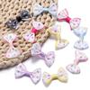 30pcs 2.7*3.7cm Polka Dot Polyester Ribbon Bows Colorful Mini Bowknots For DIY Clothing Sewing Hairpin Decoration Accessories