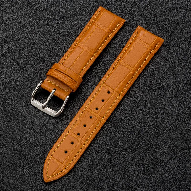 Uhrenarmband aus Kalbsleder mit Bambusstruktur und Dornschließe für Damen und Herren