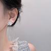 Pure Silver Stud Earrings for Women - Peony Earrings - Unique and Minimalist Luxury High-end Style Earrings