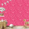 Wallpaper School Supplies Pink for Living Room and Bedroom 50x1000