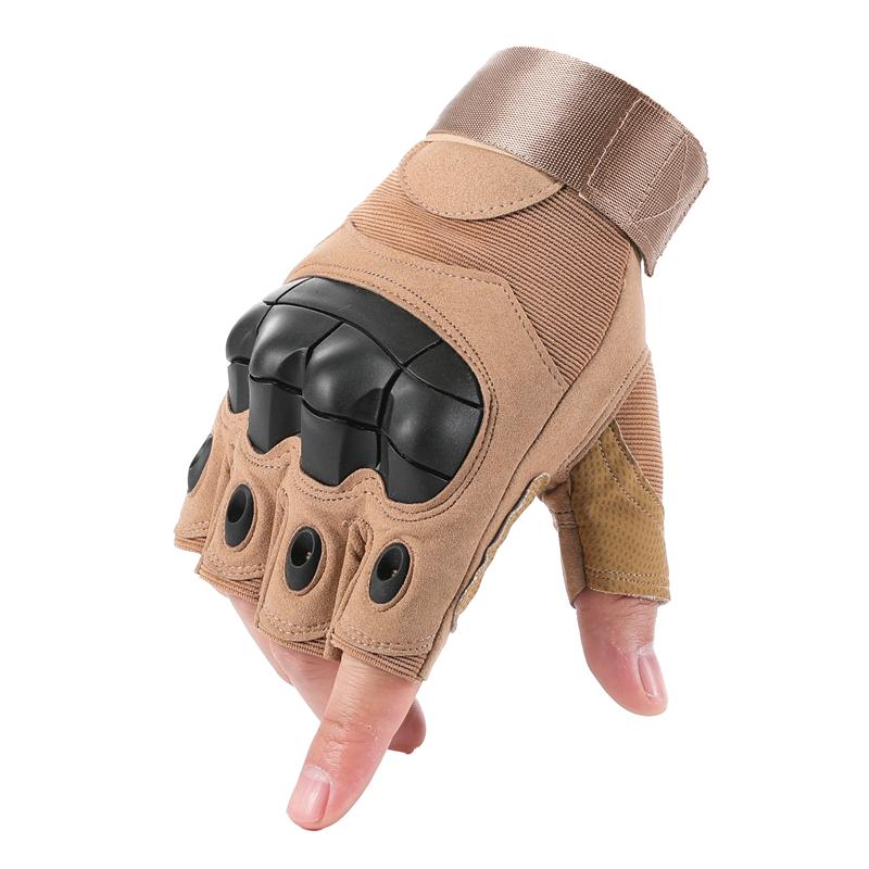 Fingerless Male Tactical Gloves Hard Knuckle Motorcycle Gloves for Men and Women Outdoor Use Bicycle Hunting Hiking Fingerless Gloves
