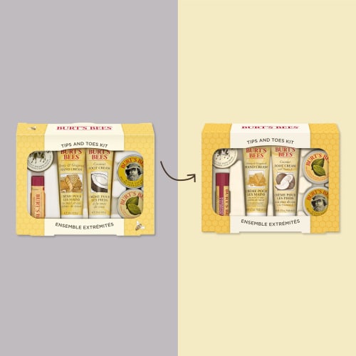 Burt's Bees Tips and Toes Kit (6-Piece Set for Hands, Feet, and Lips)
