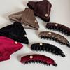 Autumn and Winter Retro Flannel Triangle Grip Clip High-end Sense of The Back of The Head Female Hairpin Banana Clip Large