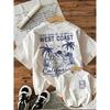 West Coast Graphic Print with Palm Trees T Shirt Short Sleeve Women Tshirt Clothes Women Retro Aesthetic T-Shirts
