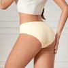 Foreign Trade Large Size Seamless Underwear One Piece Without Buttocks Ice Silk Sexy Nude Yoga Fitness Briefs Women