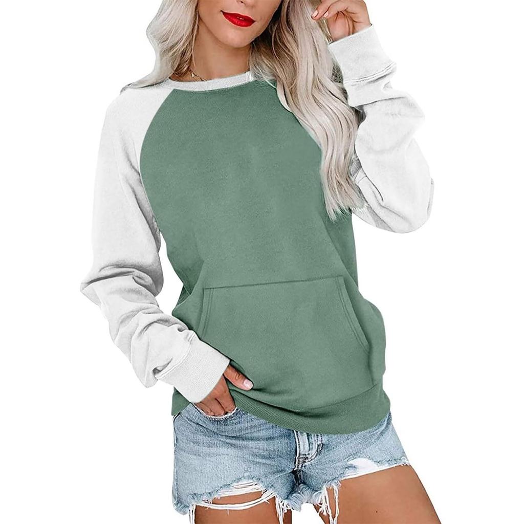 Women's Casual Long Sleeve Loose Fit Sweatshirt for Everyday Wear