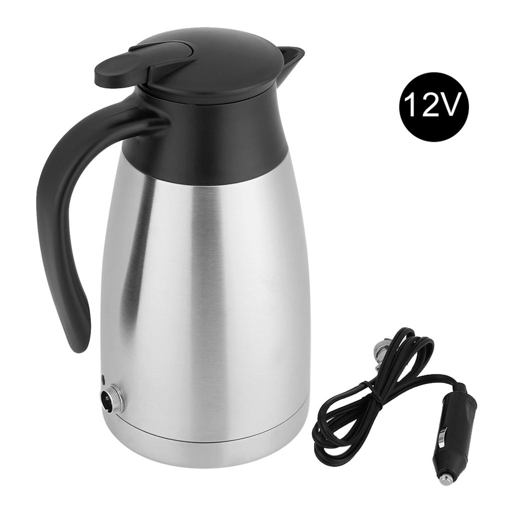Bollitore Elettrico da Auto 12V 1000ml in Acciaio Inossidabile, Resistente alla Ruggine, Luce Indicatrice, Silicone per Uso Alimentare