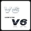SVLHP1 ABS Electroplated Car Sticker V6 V8 Emblem Tail Badge Decal For VW Touareg TDI Car Accessories