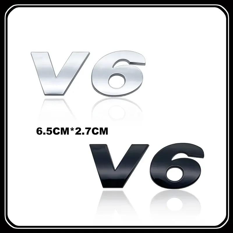 SVLHP1 ABS Electroplated Car Sticker V6 V8 Emblem Tail Badge Decal For VW Touareg TDI Car Accessories