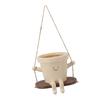 Swing Face Planter Pot Resin Cute Decorative Hanging Face Plant Pot Flower Pot for Indoor Outdoor