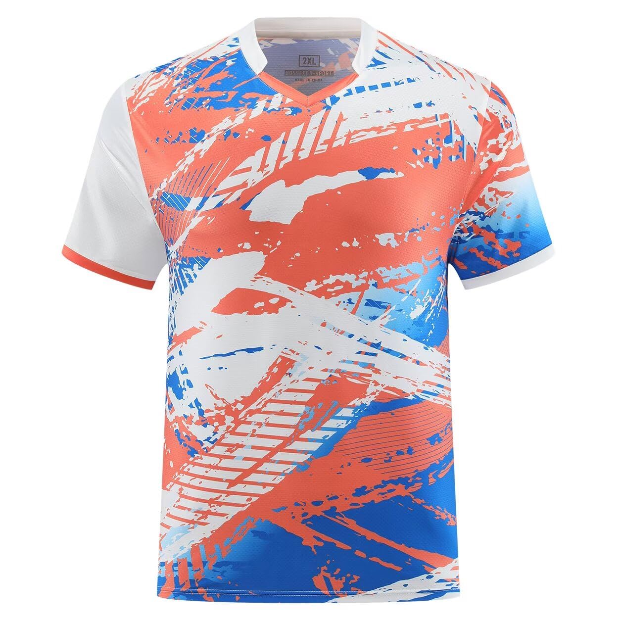 

Anmurye Short Sleeve Table Tennis with Geometric Perfect for Badminton and Fitness and Perfect for Practice and Summer Outfits Blue Size Men s T-Shirt