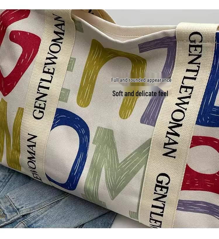 Damen Canvas Tote mit großem Fassungsvermögen für Sommerausflüge, den lässigen Arbeitsweg, Kurztrips & Shopping