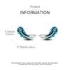 925 Sterling Silver Earrings Women Blue and Green Color Feather Hoop Earring For Anniversary Wedding Jewelry GiftsGood product