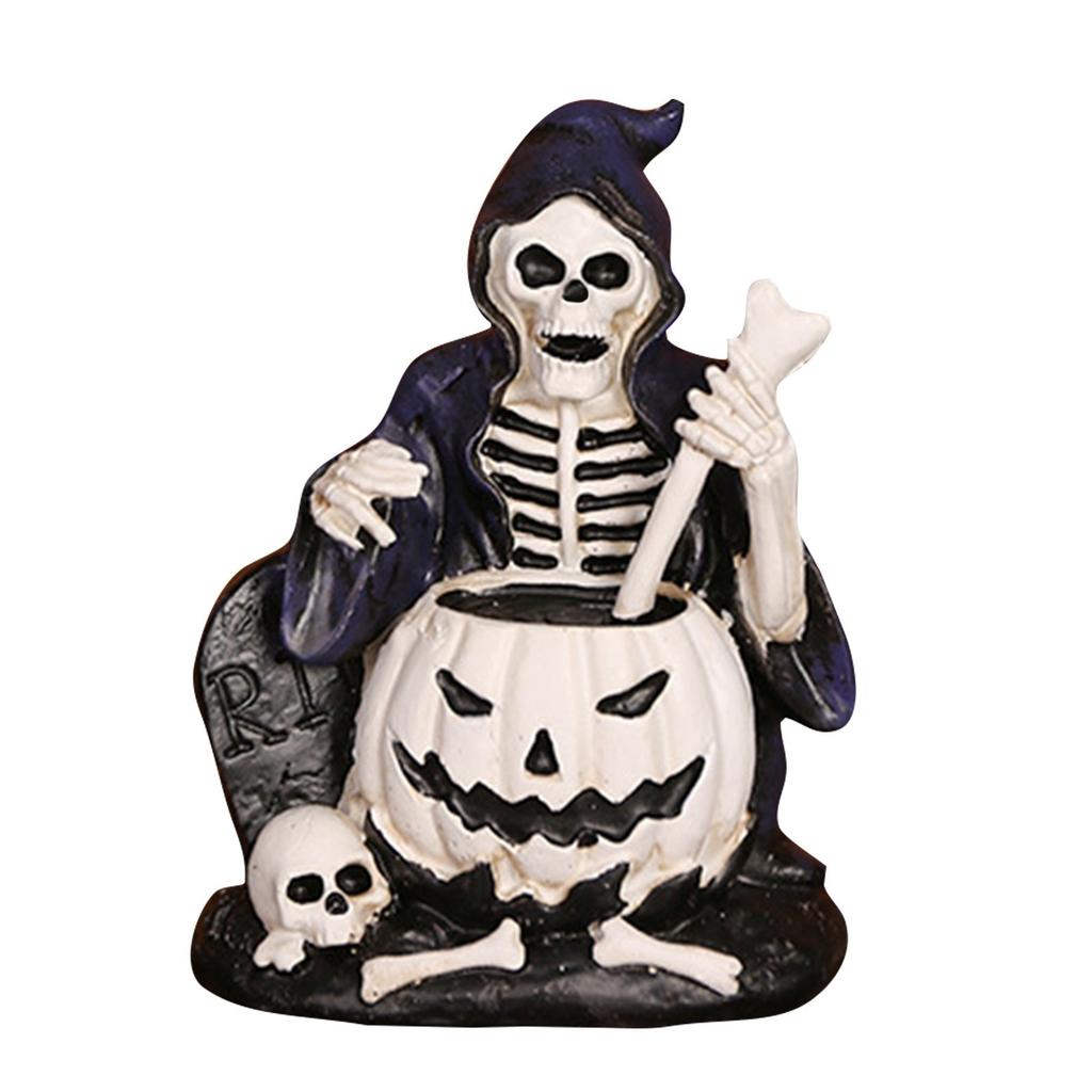 Bonfire Candlesticks - Halloween Candlesticks, Cute Statue Sets, Scary Night Lights For The Home Mantel, Table Centerpieces And Fun!