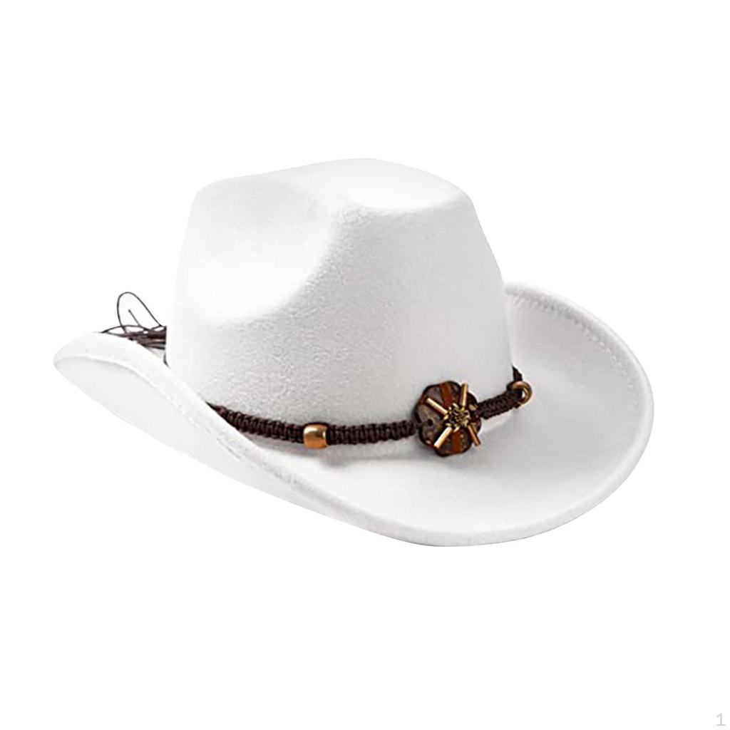 Casual Cowboy Hat Props Big Brims Sun Hats Costume Fancy Dress Cosplay for Play Women Men Travel
