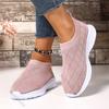 Fashion New Spring Summer Women's Vulcanize Shoes Mesh Breathable Soft Bottom Large Size Slip On Sneakers Casual Solid Weave Sport Tenis
