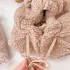 Adorable Animal Plush Hat Scarf One Piece Set for Women Korean Style Winter Fashion with Cozy Fleece Hooded Mask for Outdoors