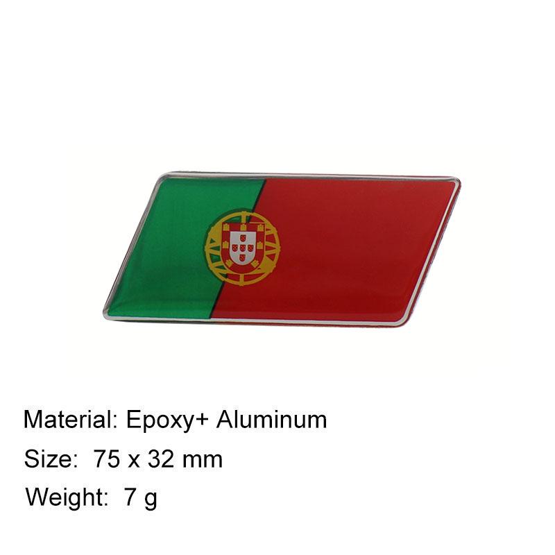 

Premium Portugal National Flag for Laptop Wall car Engine Hood Fender trunk Tail Rear Decal Emblem Badge Sticker sticker-ling