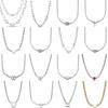 Neue 925 Silber Schlangenkette 45CM Halskette Herz Anhänger Passend für Original Perlen Charms DIY Schmuck Feine Kleinigkeiten Geschenk