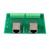 RJ45 Ethernet Connector Breakout Board Dual Network Port Input Screw Terminal Board with Bracket