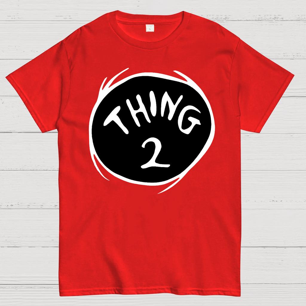 Thing 2 Emblem Cotton Summer Casual Cool Loose T-Shirt