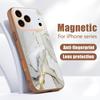Case For iPhone 17 Pro Max Black Marble Pattern Magnetic For Magsafe Hybrid Slim Matte Cover For iPhone 16 15 14 13 Pro Max